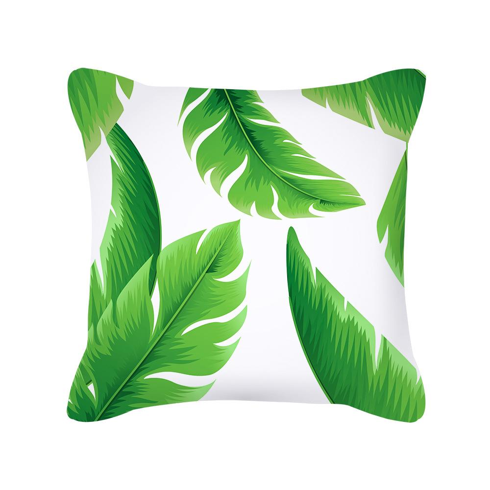 New Home Green Plant Tropical Pillow Cover Without Core Cushion Cover Waist Pillow Cover Cushion Cover Furniture Supplies