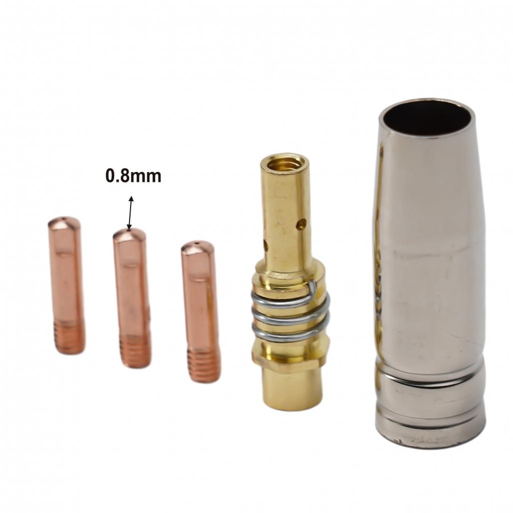 0.6/0.8/0.9/1.0/1.2mm Welding Nozzle 5pcs/set Conductive Tip Brand New