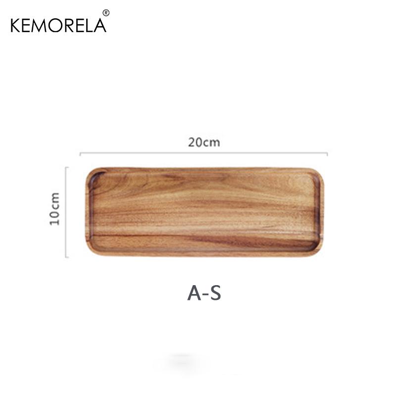 

1PCS Acacia Wood Coffee Tray Food CupTrays Decorative Wood Tray Dessert Bamboo Tray Gongfu Tea Tray Kitchen Storage Accessories