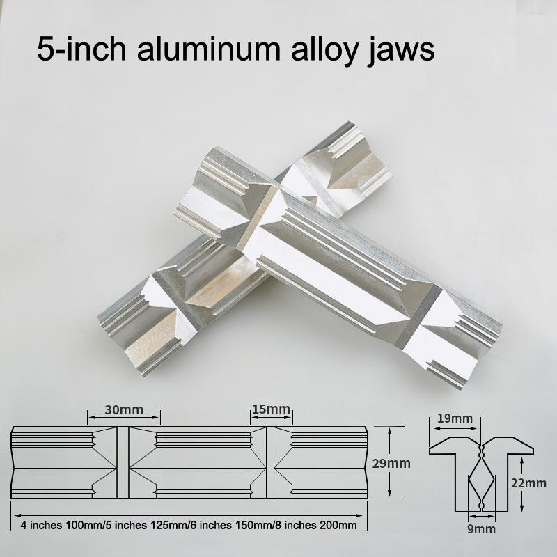 Magnetic Vise Jaws V Type Vice Jaws Protectors Cover Aluminum Alloy Multi-Purpose Vise Jaw Pads For Woodworking Plum