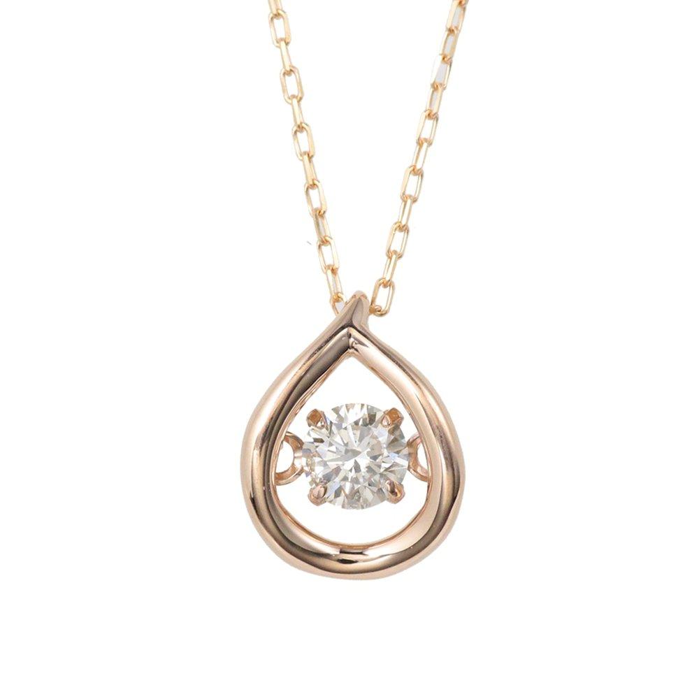 Precious Diamond and Pink Gold Dancing Stone Necklace for Women (18K)