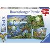 Puzzles 3x49 Pièces - La Fascination Des Dinosaures - Ravensburger - Lot De Puzzles Enfant - Dès 5 Ans
