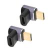 2 Pcs USB C Male to Female Adapter Right Angle 90 Degree PD 100W 40Gbps 8K60Hz HD Type C Male to Female Adapter