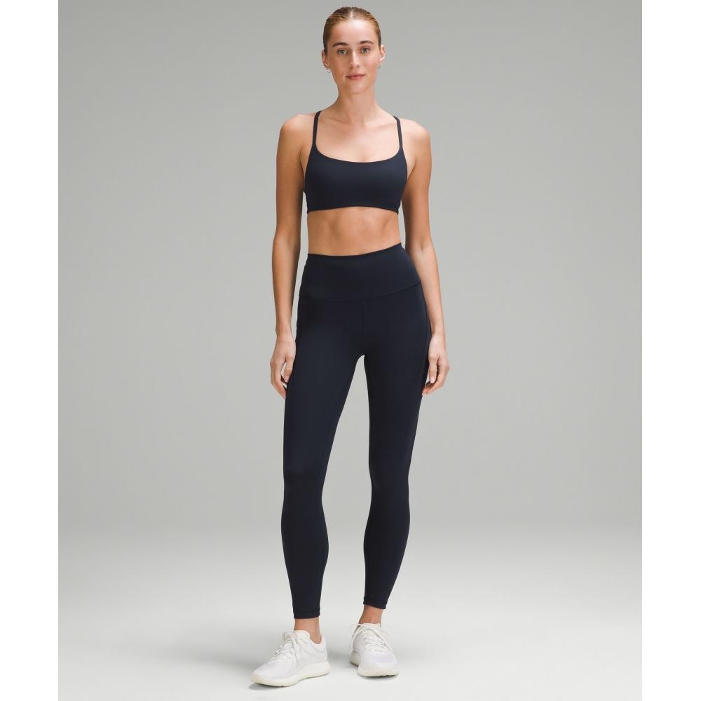 Lululemon Wunder TrAin StrAppy RAcer BrA  Light Support  A B Cup True nAvy