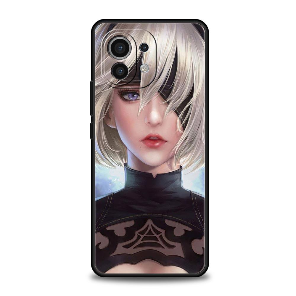 Nier Automata Cartoon Phone Case for Xiaomi Poco X3 NFC F3 M3 M4 Mi Note 10 12 11 Ultra 11T Pro 10T Lite 5G 9T 11i 11X Cover