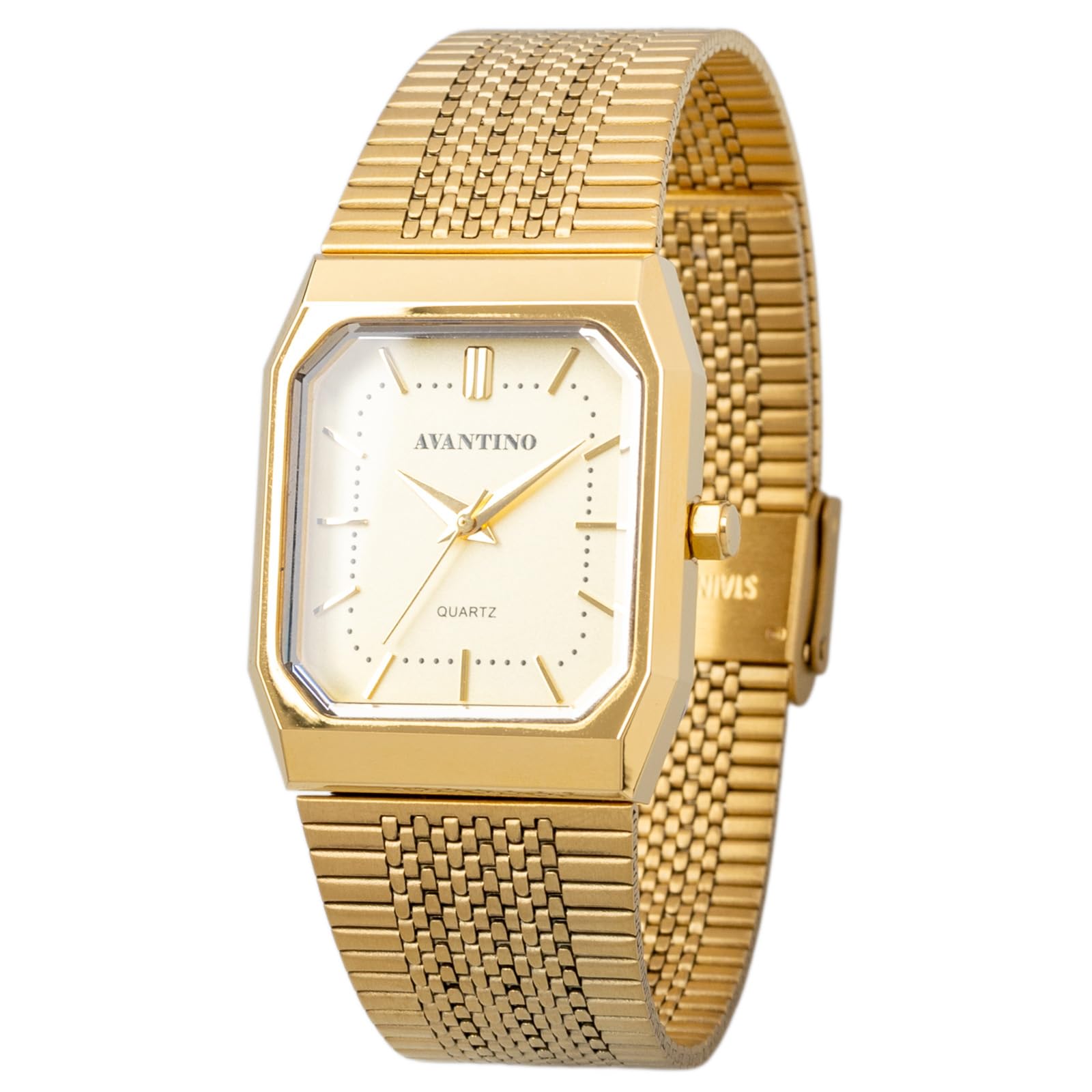 

CREPHA AVANTINO Stylish Analog Watch with Metal Quartz Water Gold Band, Movement, Resistant, (AV-AM406-GDG) золотий