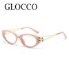 Sexy Small Oval Women's Reading Glasses Brand Designer Prescription Glasses Frame Anti Blue Light Fashion Rose Red Eyeglasses