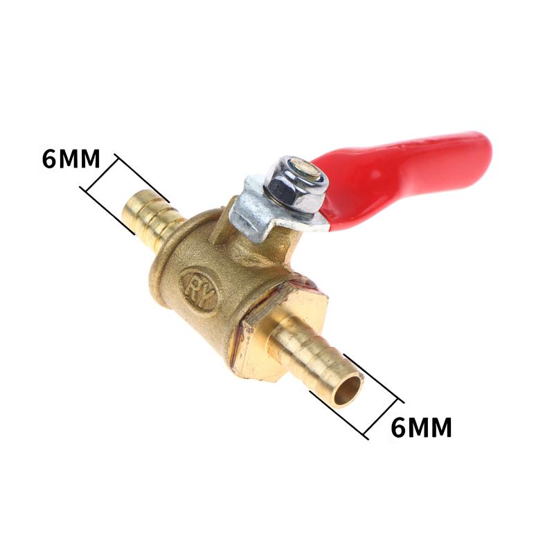 Hose Barb Shutoff Ball Valve 1Pcs 6-12mm Inline Rust Resistant for Water Oil Air Gas Fuel Line Boat Maintenance