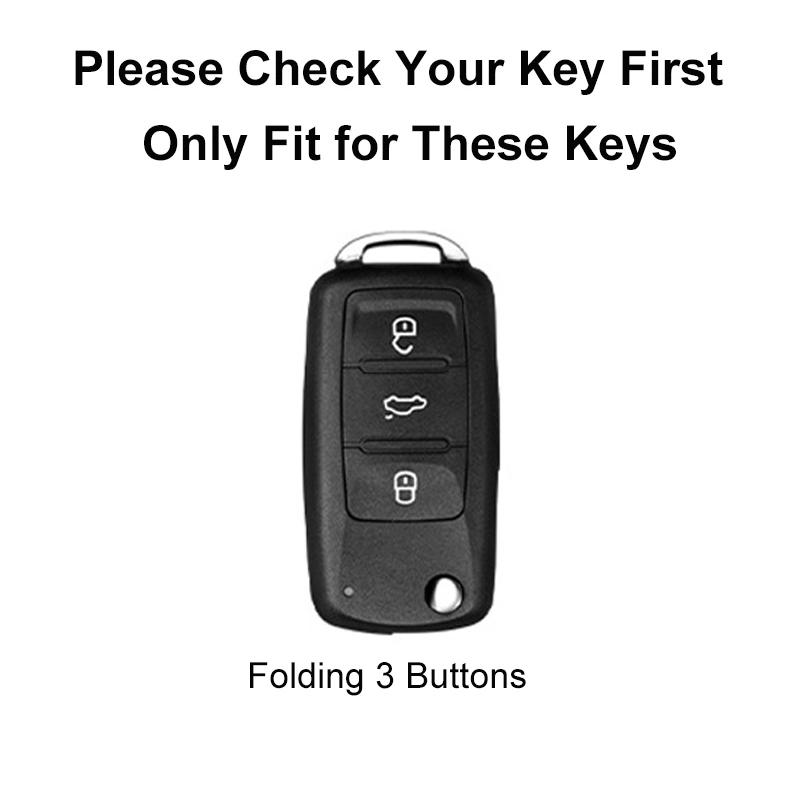 Abs Carbon Fiber Car Key Case Cover For Vw Volkswagen Polo Tiguan Passat B5 B6 B7 Golf 4 5 6 Mk6 Jetta Lavida Skoda Octavia Seat