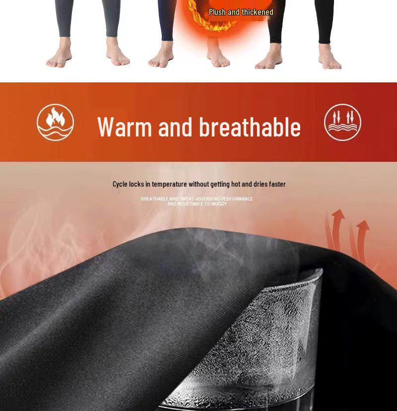 Men's Fleece-Lined Winter Thermal Quick-Dry Sports Base Layer Set