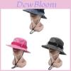 Cappello Estivo in Cotone a Tesa Larga con Cordino Antivento per Uomo e Donna Protezione Solare