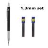 Xiaomi Black Metal Mechanical Pencil with Lead Smooth Writing Sizes 0.3 0.5 0.7 0.9 1.3 2.0mm For Sketching Painting