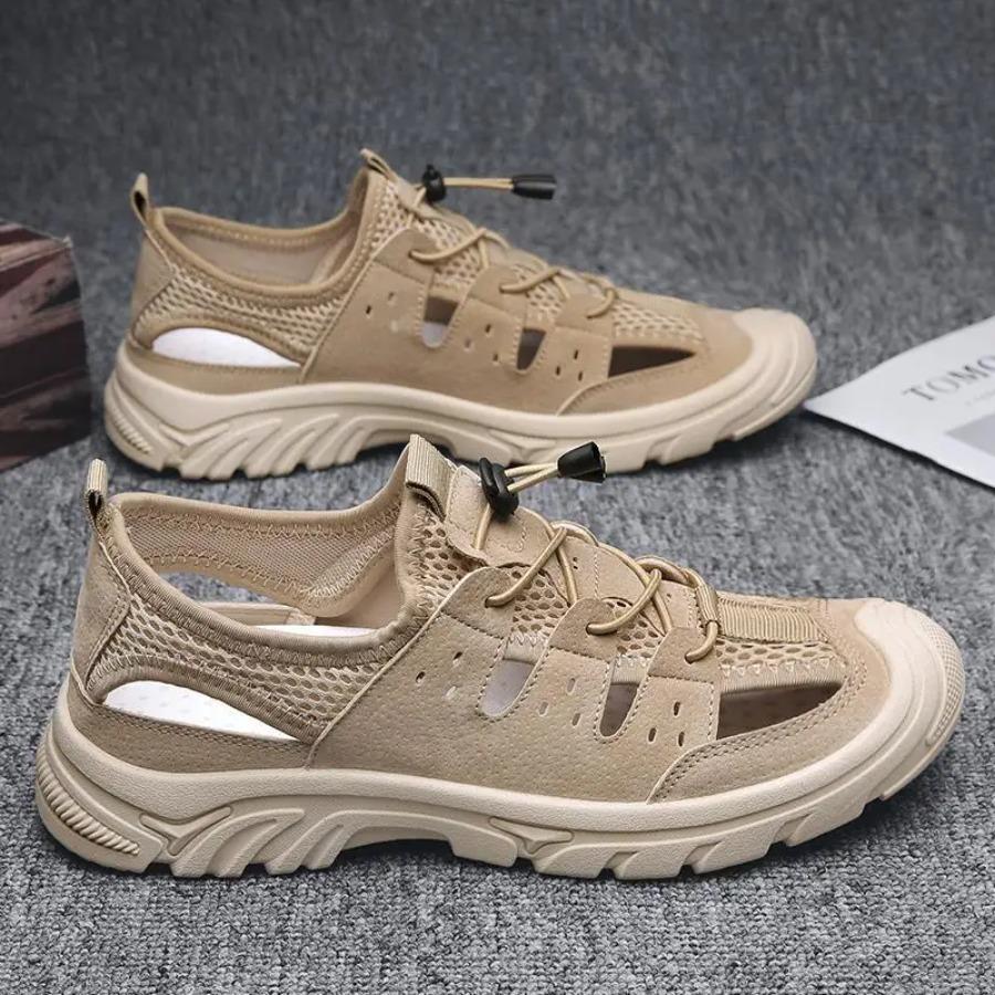 Barefoot Beach Shoes Camping Travel Baotou Sandals Men's Outerwear Trendy Cool Slippers Mesh Quick Drying Sports Sweatproof