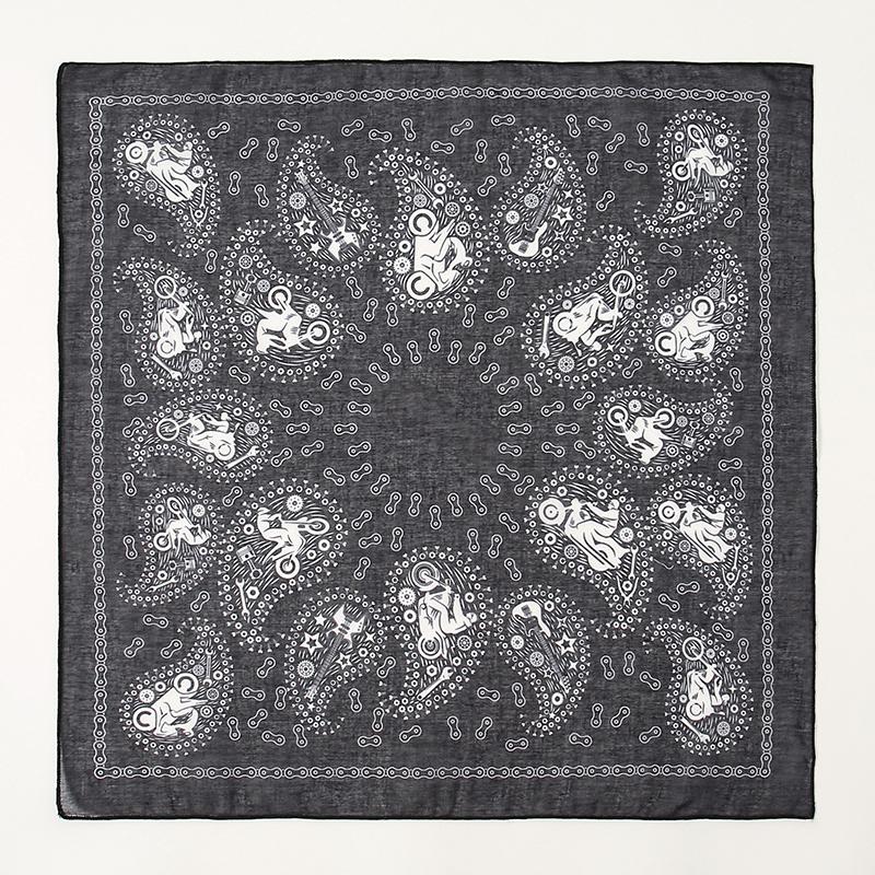 Mode Hip Hop Bandana Outdoor Unisex Schwarzes Haarband Halstuch Kopfbedeckung Handgelenkbandagen Kopftuch Quadratische Schals Taschentuch mit Aufdruck