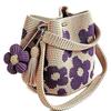 Handmade Crochet Flower Tote Bag With Pu Material For Gift Giving And Casual Use