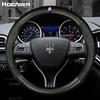 Luxury Genuine Leather Steering Wheel Cover for Ghibli, Levante, and President Models