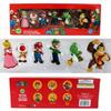 Sechsteiliges Super Mario Bros Actionfiguren-Spielzeugset mit Luigi, Yoshi und Pilz-Sammelfiguren für Kinder
