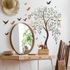 2 Pcs Creative Painted Branches Birds Bedroom Living Room Home Background Beautification Decoration Wall Stickers