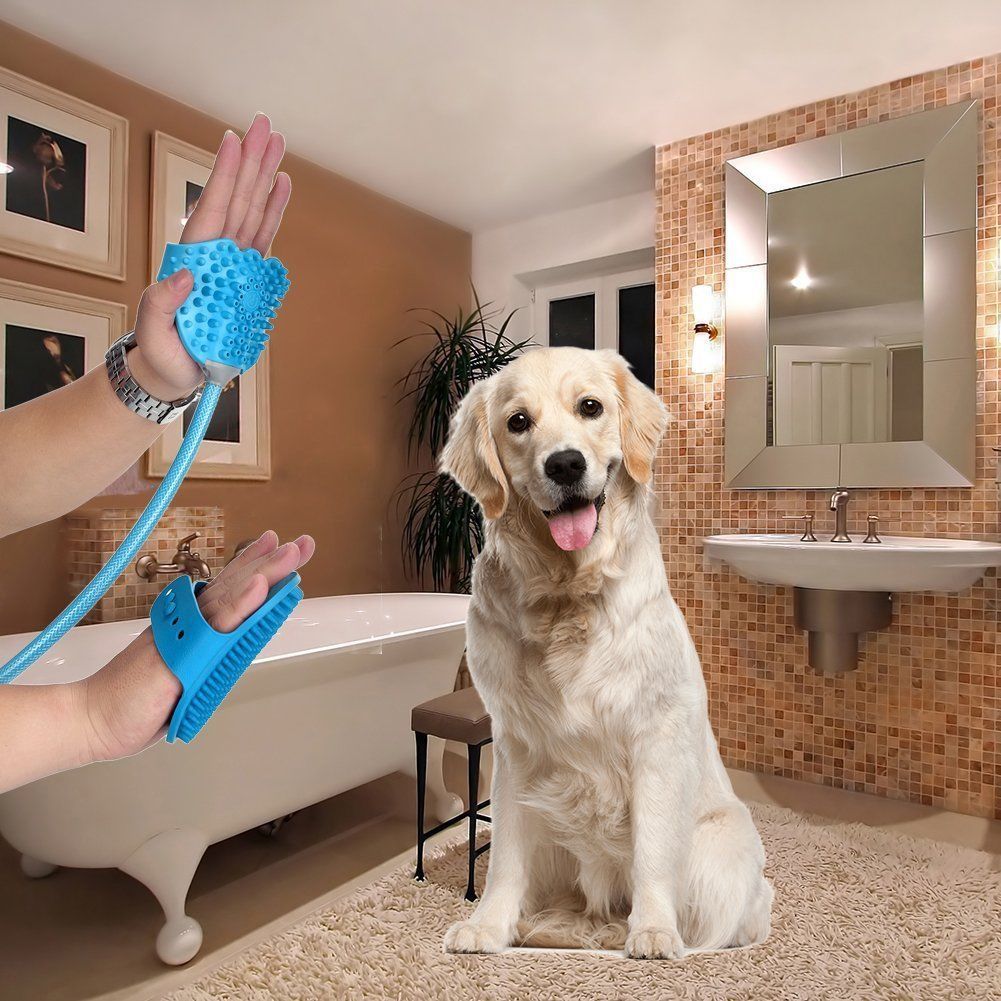 Pet Massage Design Clean Brush Nozzle Cat Bath Products Shower Brush Grooming Dog Brush
