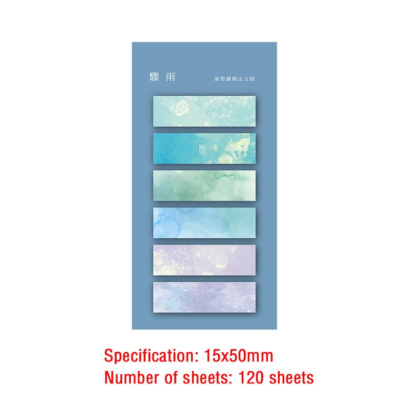 120 Sheets Posted It Self-Adhesive Sticky Notes Cute Index Memo Pad Bookmark Annotation Books Page Marker Stationery Supplies