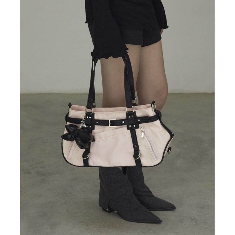 Harajuku Leopard Print Y2k Shoulder Bags Women Girls Nylon Cute Handbag Ladies Vintage Tote Underarm Bag Aesthetic