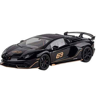 1/18 Lamborghinis Aventador SVJ63 Alloy Toy Car Model Wheel Steering Sound and Light Children's Toy Collectibles Birthday Gift
