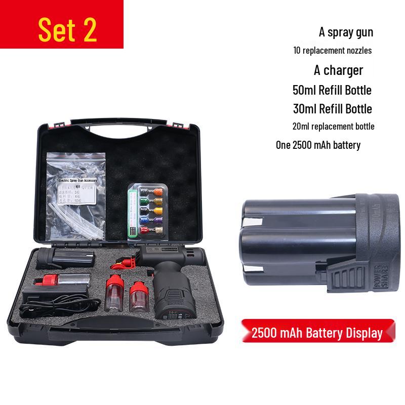 Compact Electric Spray Gun with Lithium Battery for High-Pressure Touch-Up Painting and Furniture Repair