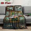 Fish Art Collection 2D Flat Pattern Flannel Blanket, High Quality All Seasons, Home Decor, Warmth and Comfort, Perfect for Christmas Gifts.