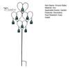 Unique Garden Art Vintage Metal Stakes, Heart Shaped Wind Chimes Stake Decor, Whimsical Lawn Sculptures Rustproof Gardens Stakes for Outdoor