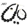 Faux Pearl Earrings Set 3Pcs/Set Imitation Pearls Jewelry Set, Adjustable Length Choker Necklace with Ear Studs And Bracelet, for Weddings Banquets