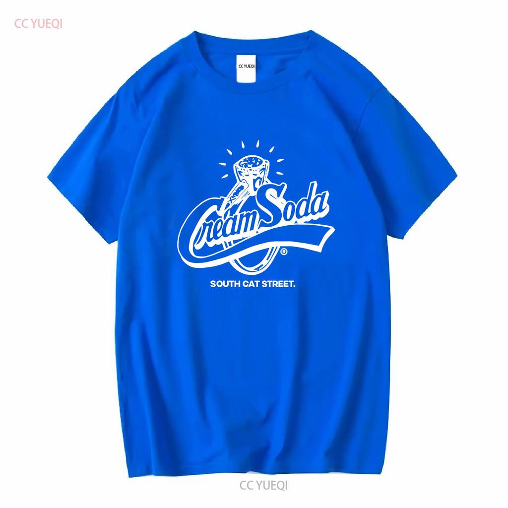 Japanese Brand Cream Soda Japan Cat Street T Shirt Long Or Short Sleeves Vintage Washed Fashion Soft Breathable Comfortable