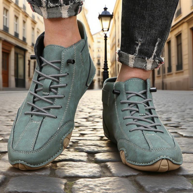 Spring  Autumn Men's Low Cut Bare Boots Fashionable Retro Classic Anti Slip Casual Loafers Soft Comfort  Driving Walking Shoes