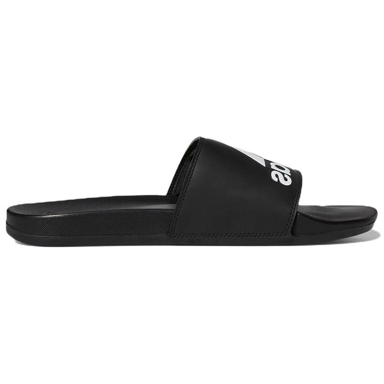 New Adidas Adilette Comfort Slides Core Black Cloud White Logo GY1945