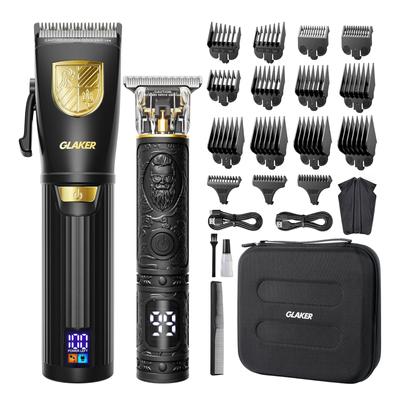 GLAKER Elektrische Haarschneidemaschine für Männer Kabellose Haarschneidemaschine und Trimmer-Set für den Friseur