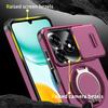 Manyetik Metal Halka Standlı Zırh Kılıfı Honor X5c X5d Plus Play 10A İçin Kaydırılabilir İtme Penceresi Lens Korumalı TPU Plastik Telefon Kılıfı