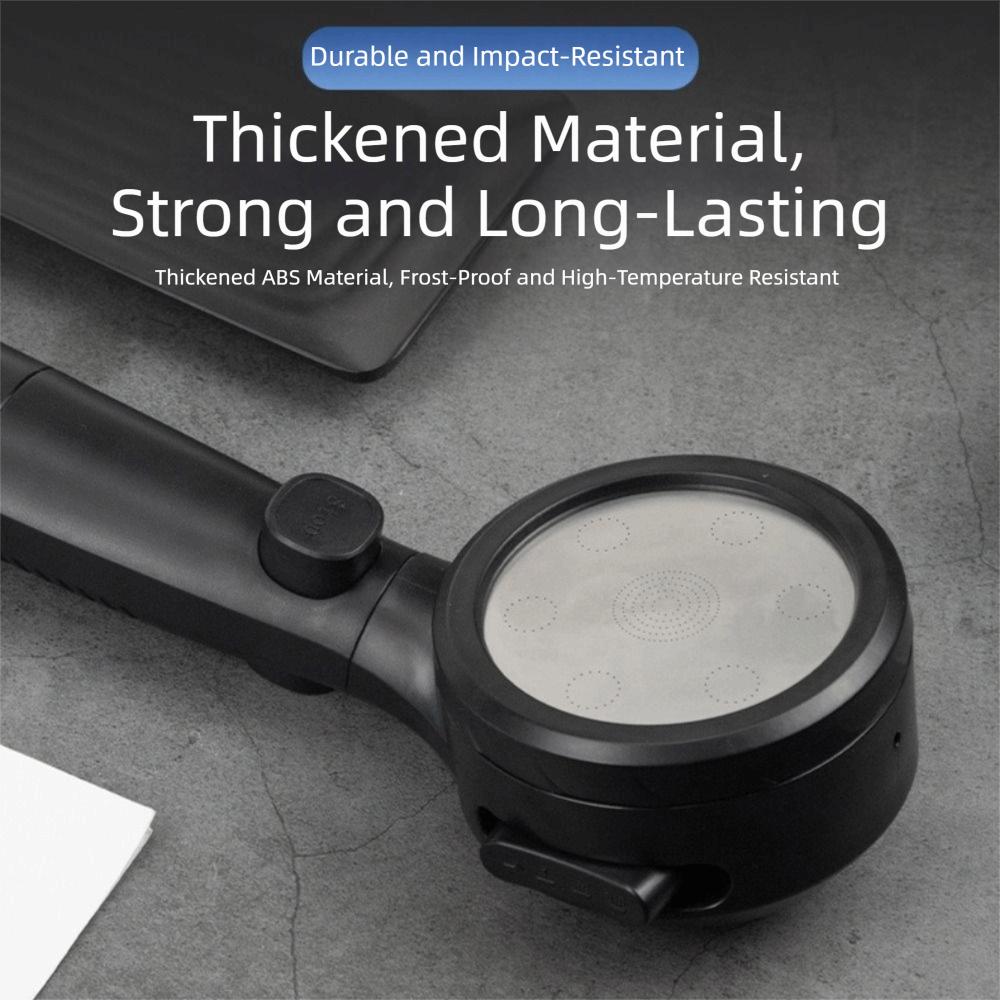 Pressurized Spray High Pressure Shower Head Digital Temperature Display 4-Modes Spray Handheld Shower Head Adjustable Spray