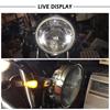 Motorcycle Turn Signals,14LED Front Rear Blinkers,12V Motorcycle Turn Signal Light for Yamaha Kawasaki (Smoked Black Shell)
