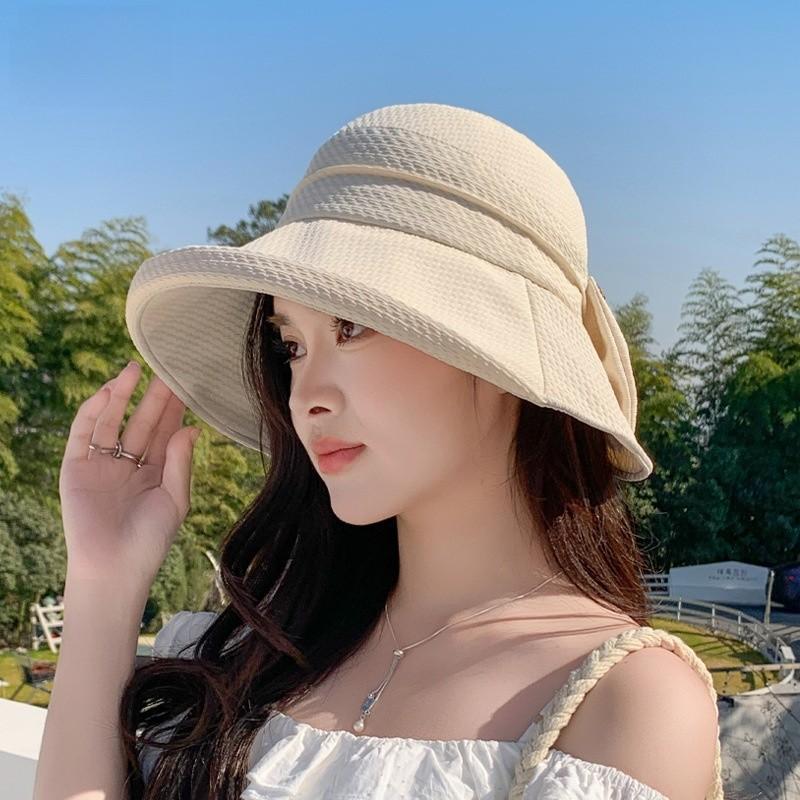 Summer Fashion Wide Brim Sun Hat With Large Sunshade For Women Outdoor Sun Protection