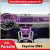 For Porsche Cayenne Coupe 2024 Car Interior Center Console Screen Protective Film Anti-scratch Cover Sticker Accessories