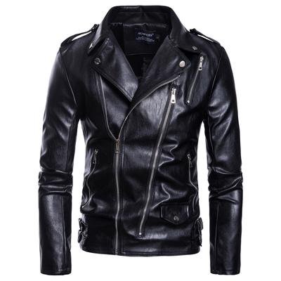 Yeni Moda Erkek Motosiklet Büyük Deri Ceket Çok Deri Ceket Ceket + M-5XL + B027