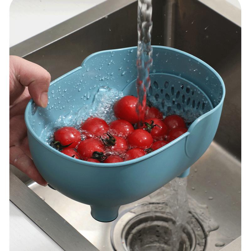 Cesto Scolare Cucina Scolapiatti Multifunzionale Domestico Cesto Lavaggio Verdura Frutta Yan Yu Elefante Cesto Scolare