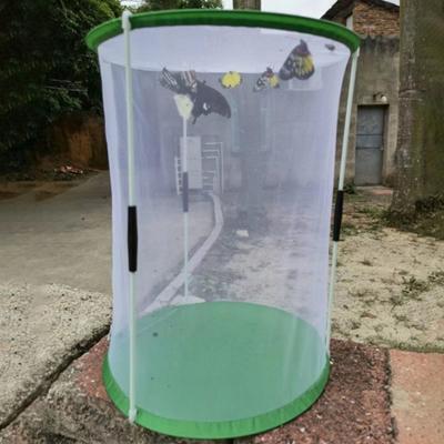 Mini skleník pro motýlí stanoviště pro vnitřní venkovní pozorování Pevná opakovaně použitelná klec ve tvaru válce s viditelnou síťovinou