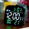 Alarm Clocks for Bedroom LED Digital Weather Clocks Desk Alarm Clock with Auto Dimming Day of Week Indoor Temperature