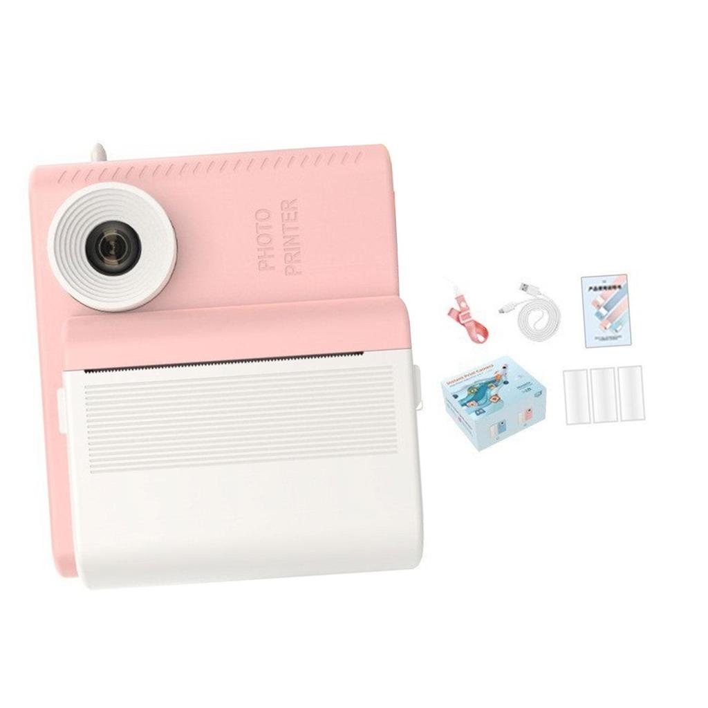Instant Print Camera for Kids Digital Camera with Lanyard Portable with Paper Rolls Instant Camera for Teens Christmas Photo