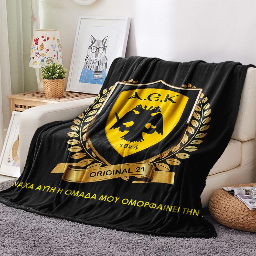 AEK Athens F.C FlAannel Blanket, High quality Comfortable for All Seasons, Home Decor, Warmth and Comfort