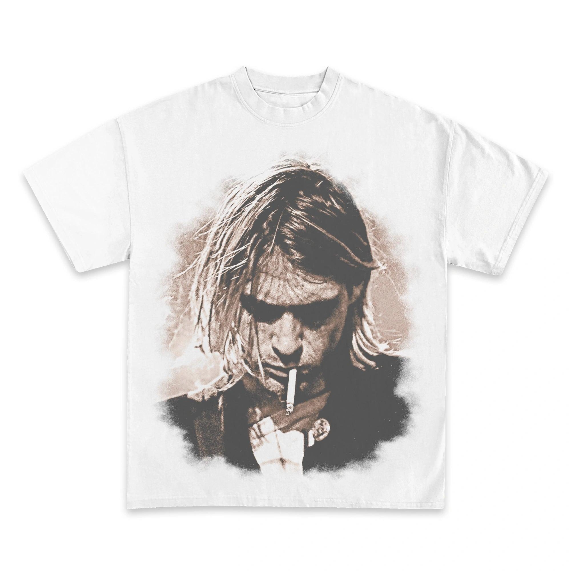 

Kurt Cobain Vintage T Shirt Retro Grunge Rock Streetwear Cotton Oversized Short Sleeve Tee for Men Women S разноцветный
