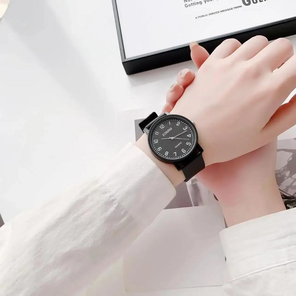 Simple Black White Quartz Watches for Woman Minimalist Design Silicone Strap Wristwatches Ladies Fashion Woman Watch Reloj Mujer