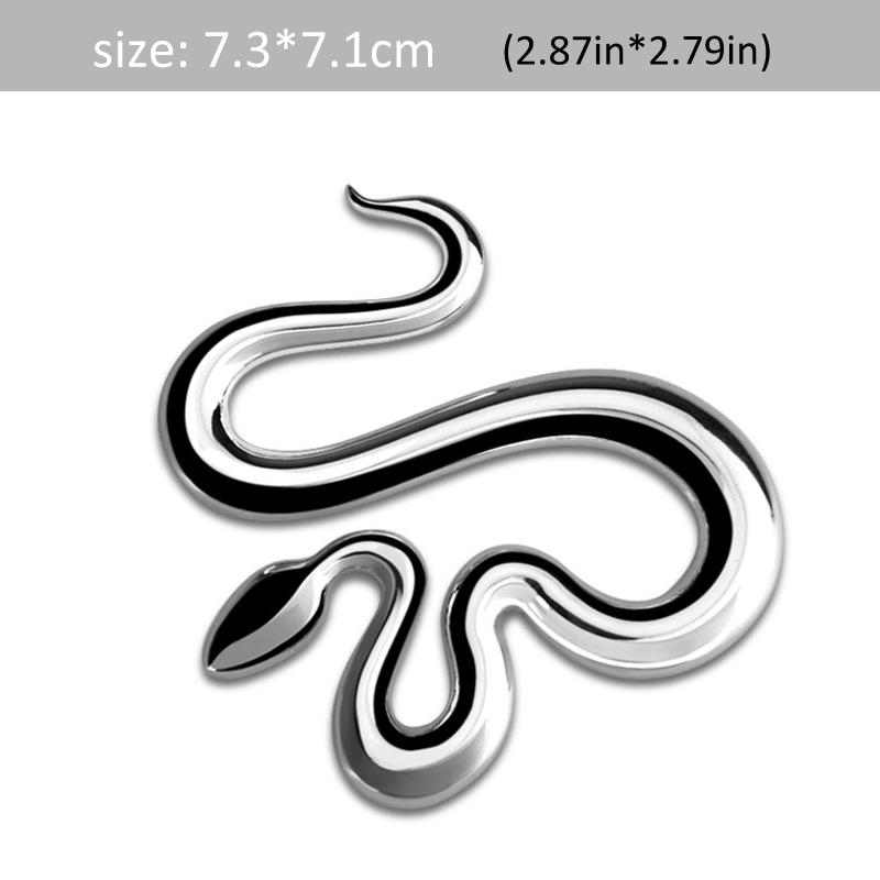 1Pc 3D Metal Snake Car Side Fender Rear Trunk Emblem Badge Sticker Decals for JEEP Wrangler,Car decorations