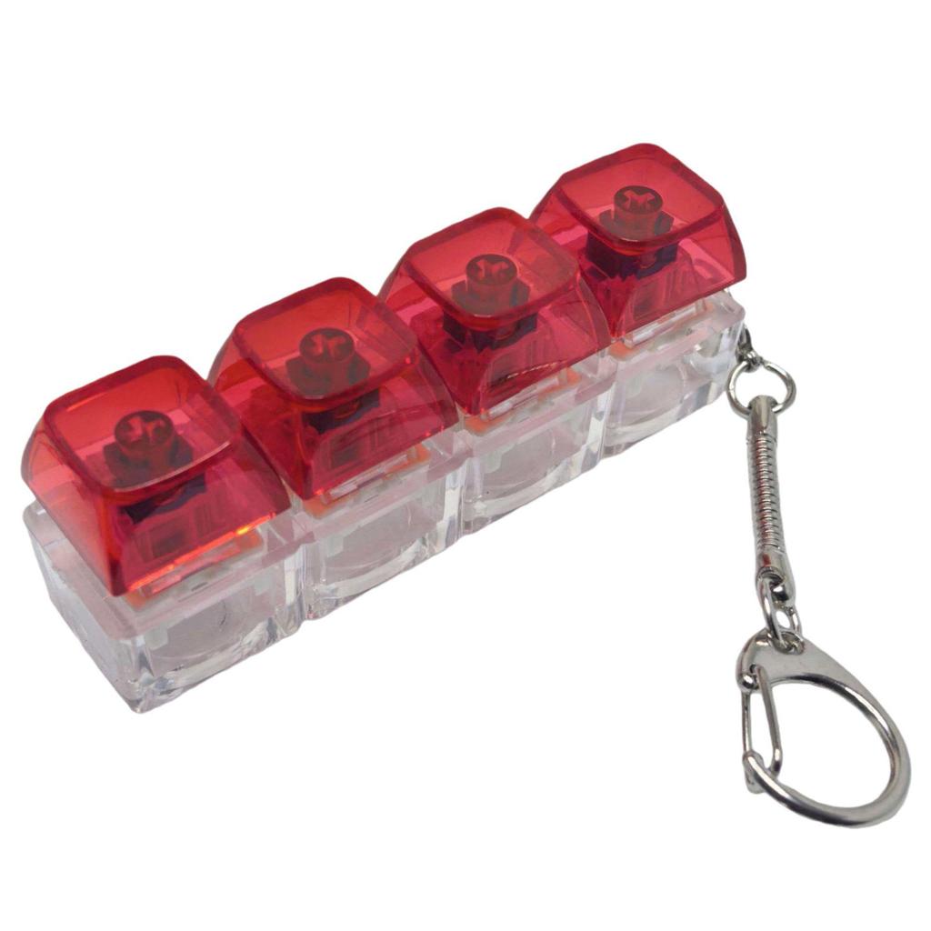 Cross 4-Key Decompression Button PC Keycap: High-Transparency Keycap Mechanical Keyboard Switch Stress-Relief Toy Keychain
