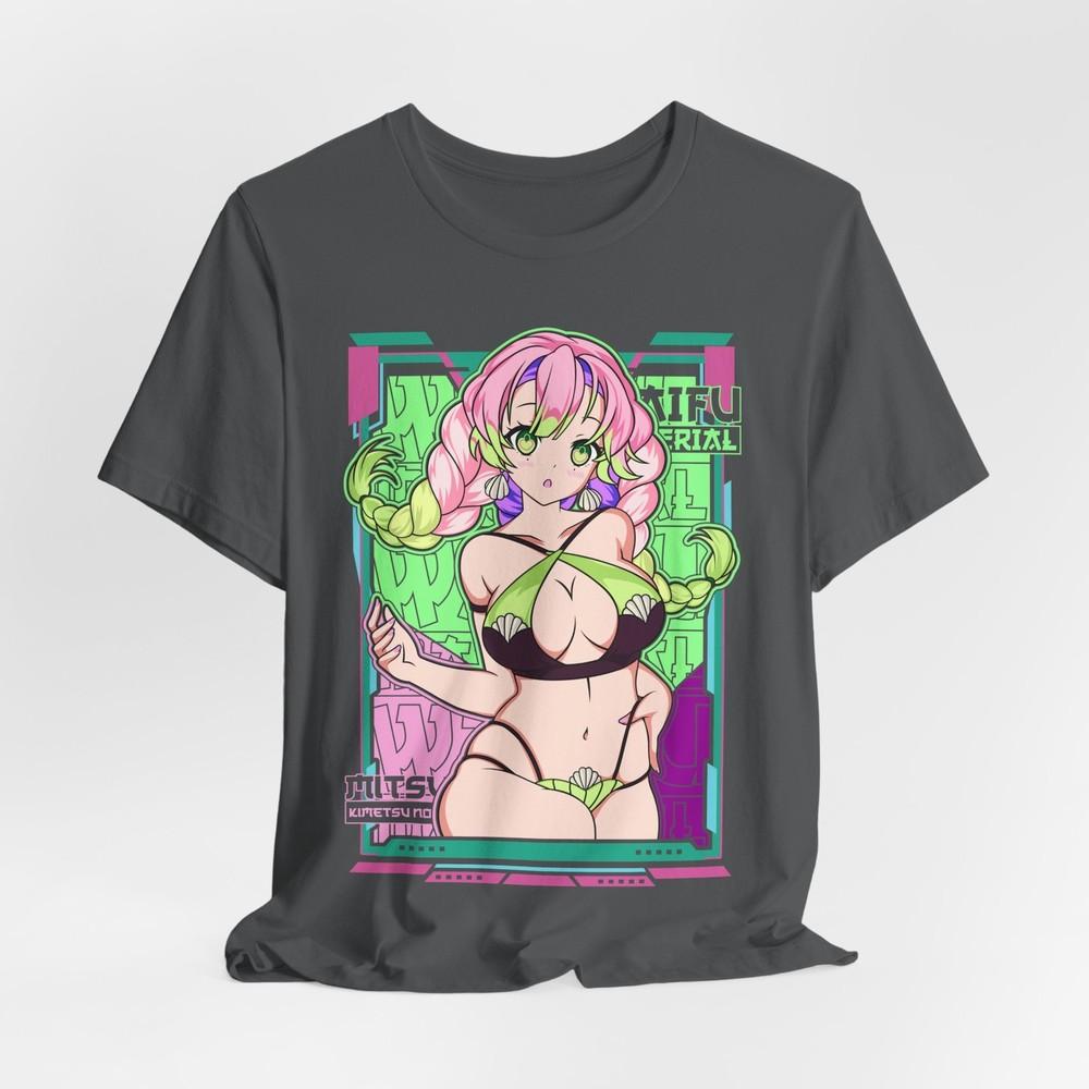 Anime Graphic Tee Sexy Mitusuri Waifu Unisex Shirt Japanese Manga Tee Kawaii S